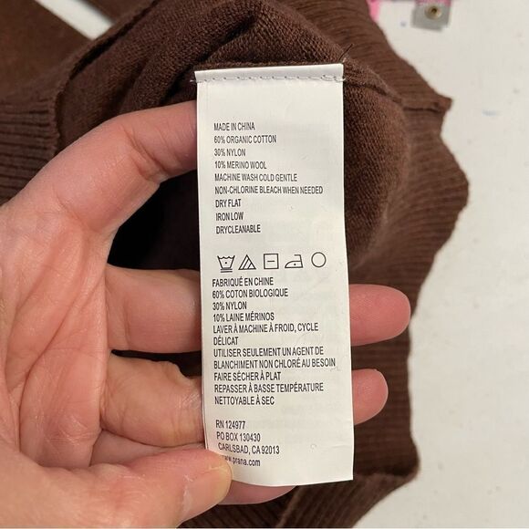 PRANA ANKA SWEATER DRESS bold stripe knit, merino wool cotton‎ blend size small - Picture 7 of 9